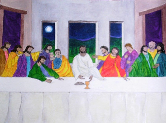 S9B - Last Supper Picture on a Birch Plywood Base with control card