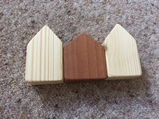 HB01 - House Shaped Blocks - Set of 3